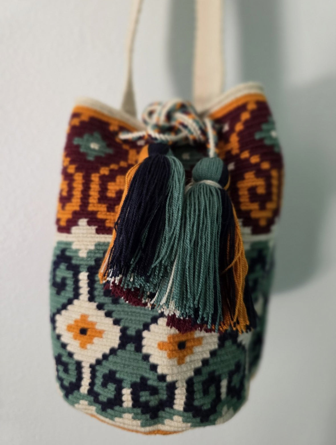 Jungle Mosaic - Medium Wayuu Mochila Bag - RO14