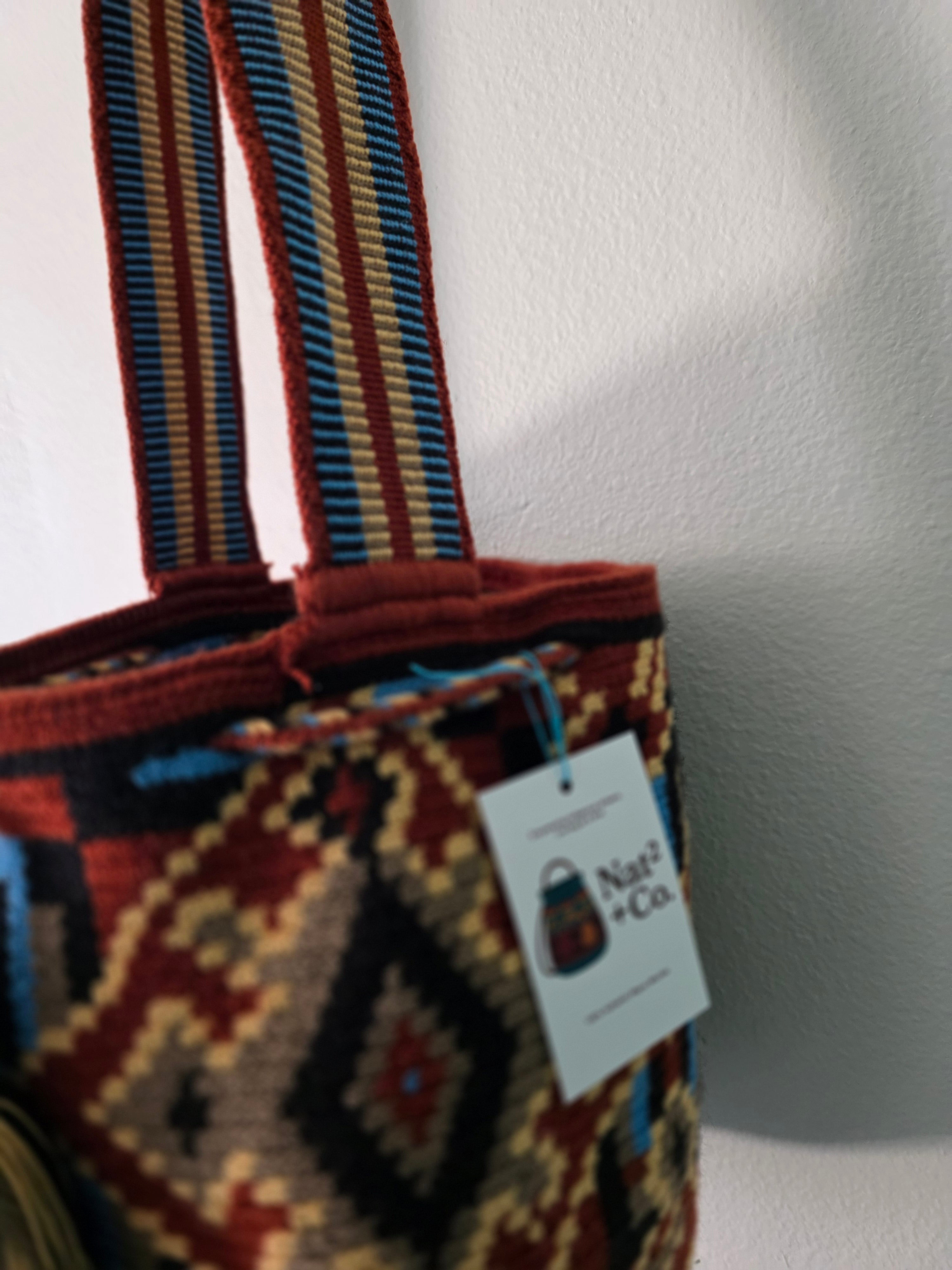 Midnight Ember Fall Authentic Wayuu Mochila RO13