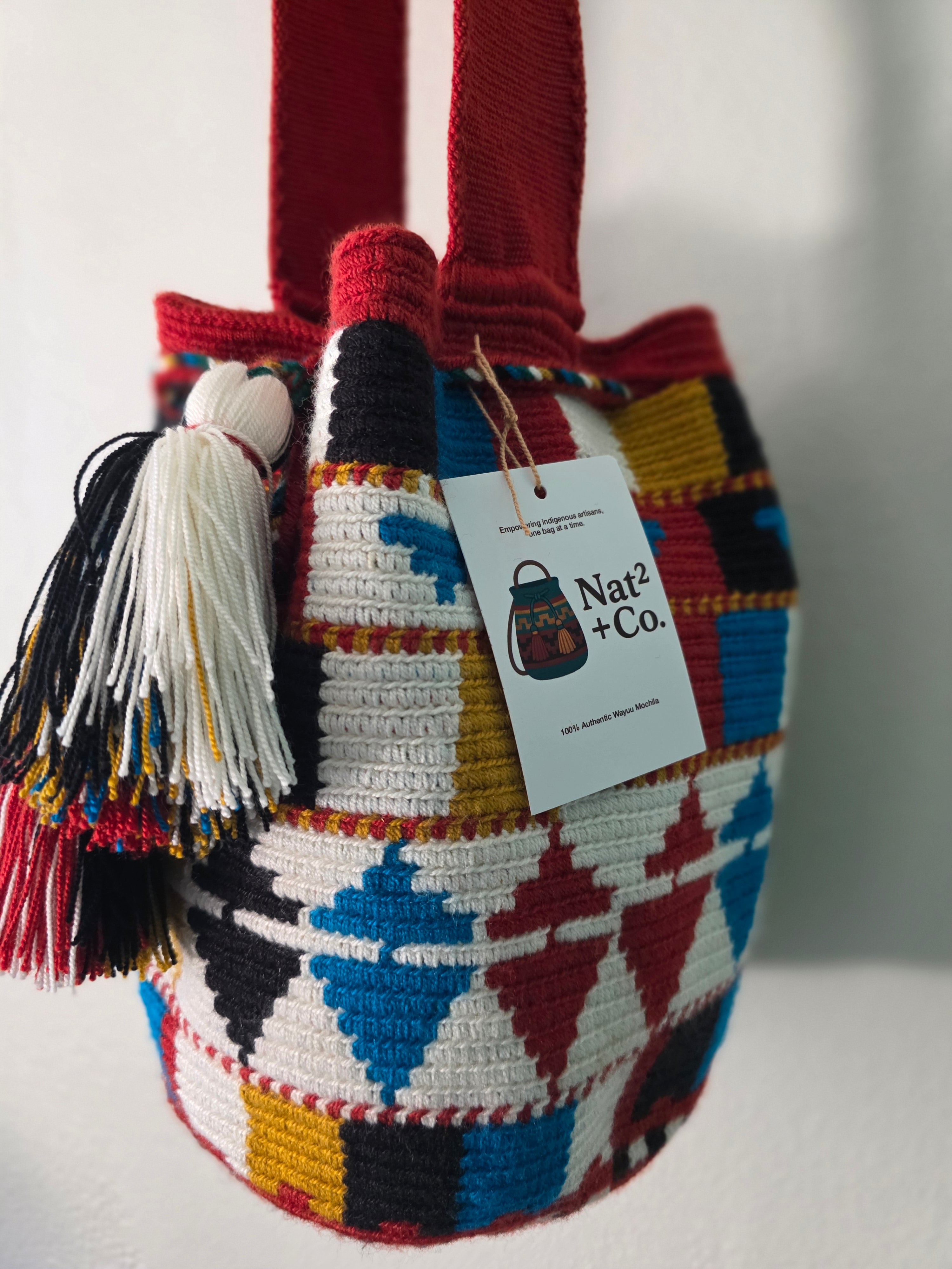 Andes Prism- Medium Wayuu Mochila Bag- Multi Color RO11
