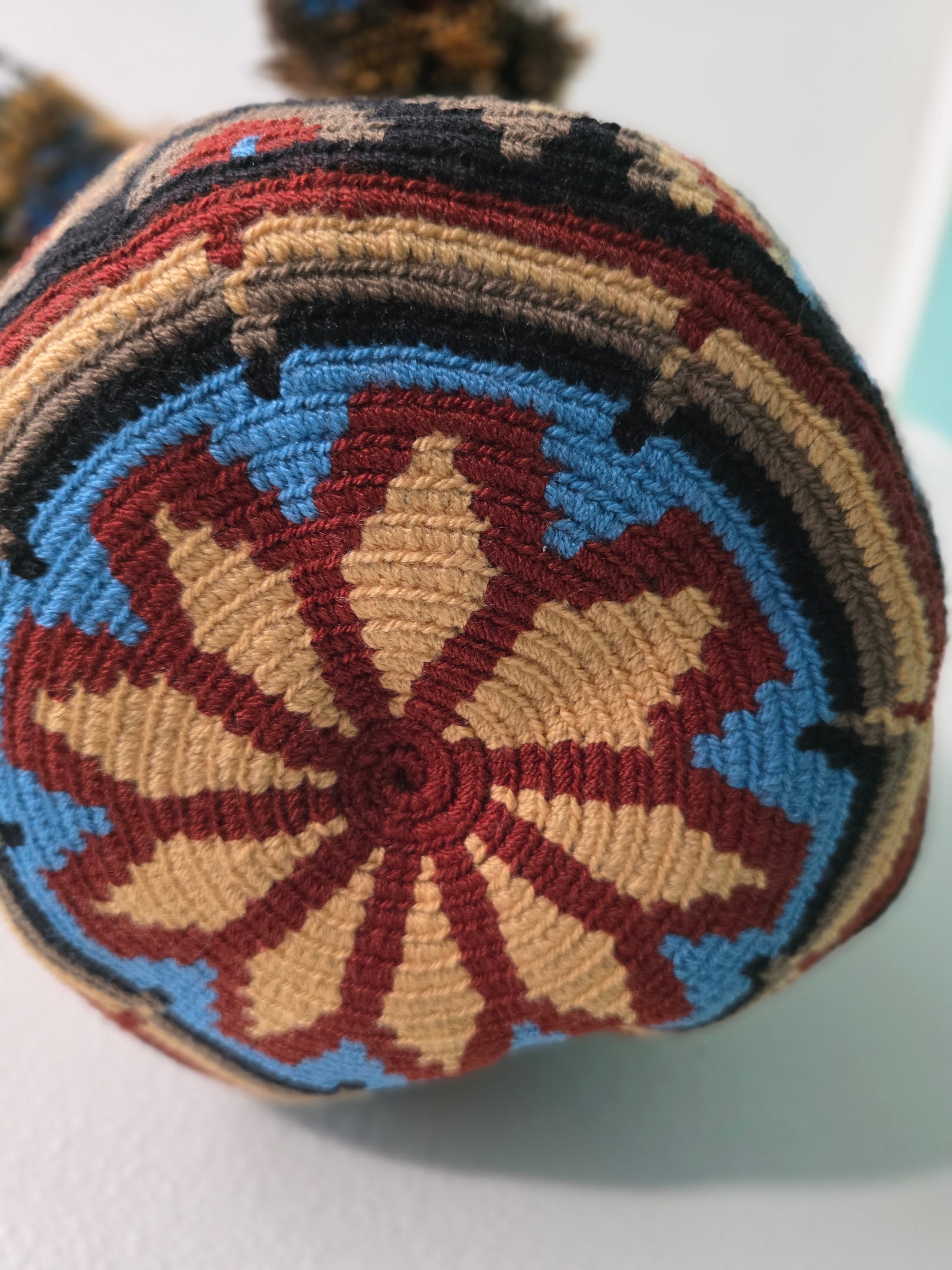Midnight Ember Fall Authentic Wayuu Mochila RO13