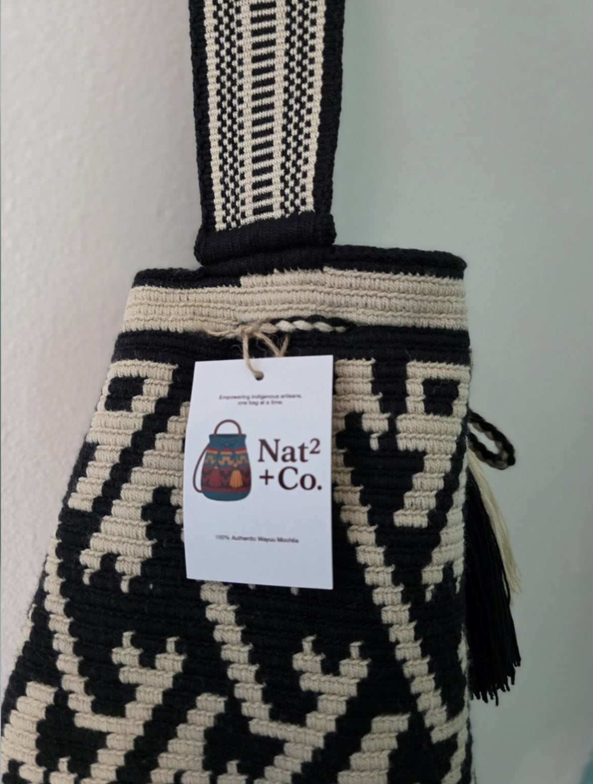 Dagger - Authentic Handmade Wayuu Mochila Bag – Fair Trade Shoulder Bag- Large